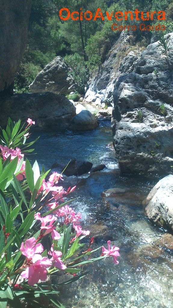 Landscape in a canyoning route